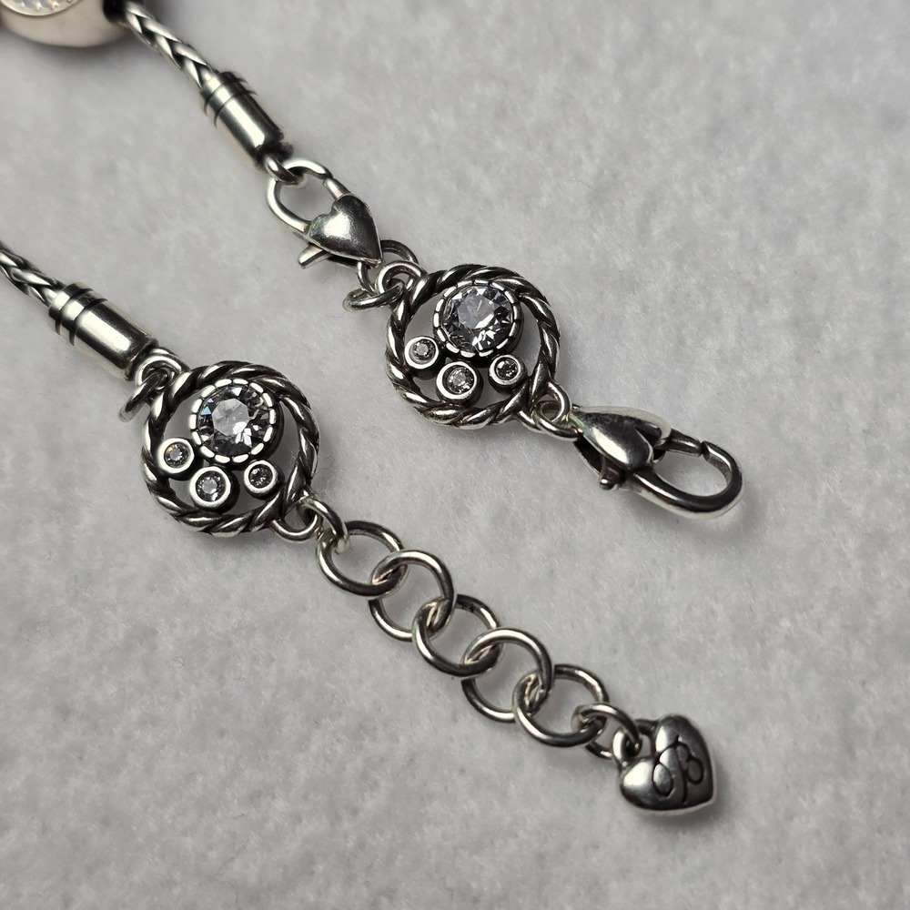 Brighton Christmas Charm Bracelet Silver Tone Snowman Tree Ho Ho Ho Crystal 8" - Picture 4 of 8
